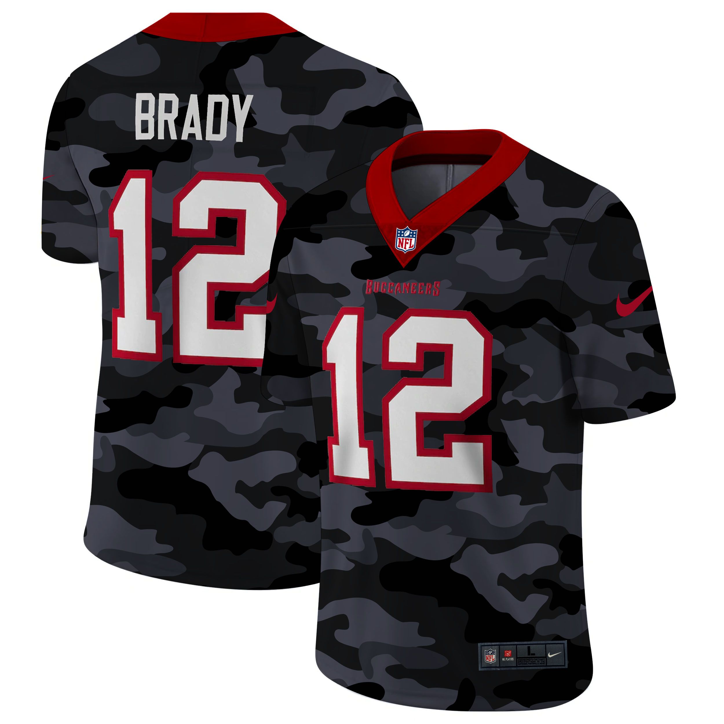 Men Tampa Bay Buccaneers #12 Brady 2020 Nike Camo Salute to Service Limited NFL Jerseys->new england patriots->NFL Jersey